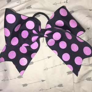 Black and Purple Cheer Bow